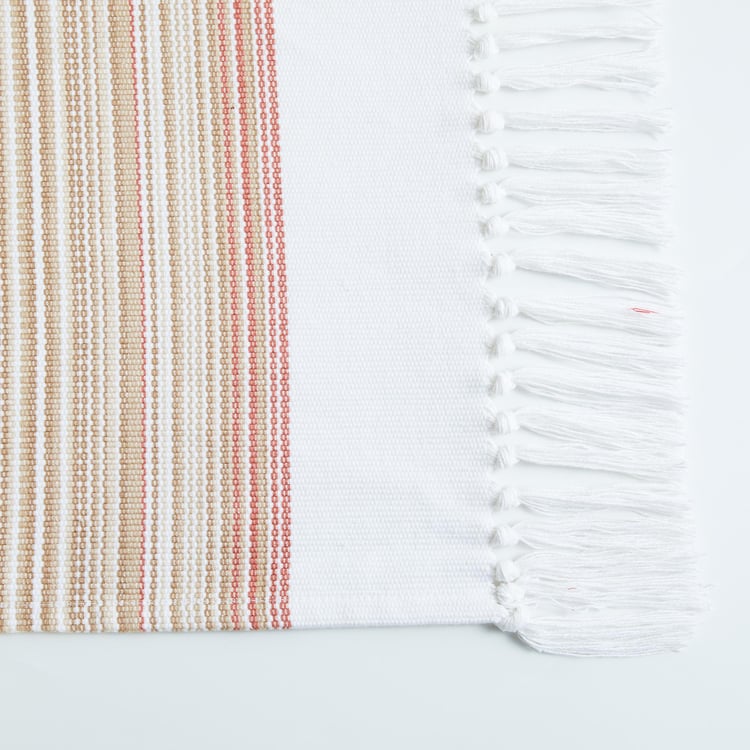 Medora Multicolour Textured Cotton Ribbed Placemat - 33x48cm