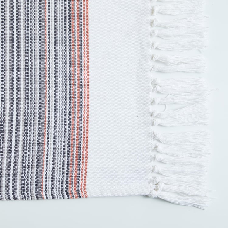 Medora Multicolour Striped Cotton Placemat - 33x48cm