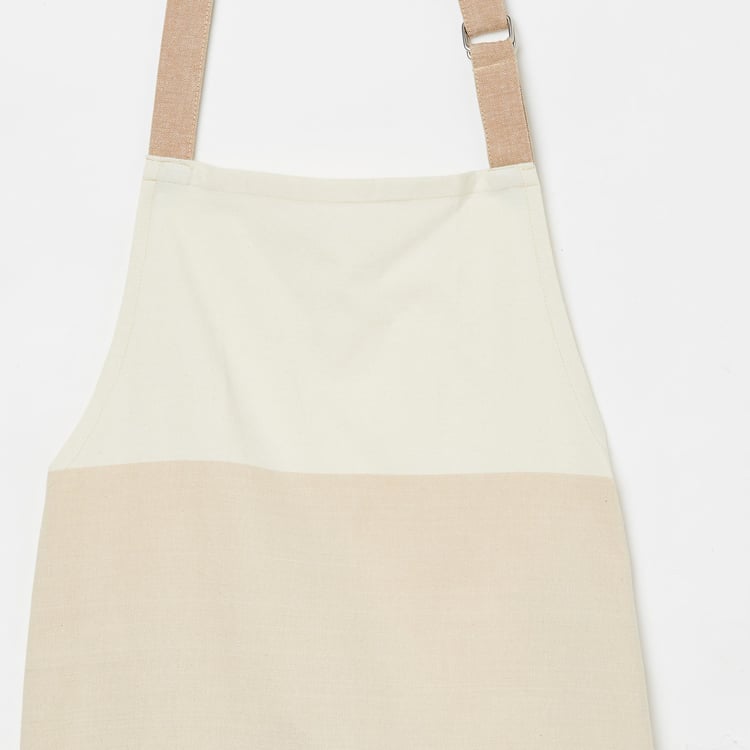 Medora Beige Printed Cotton Kitchen Apron