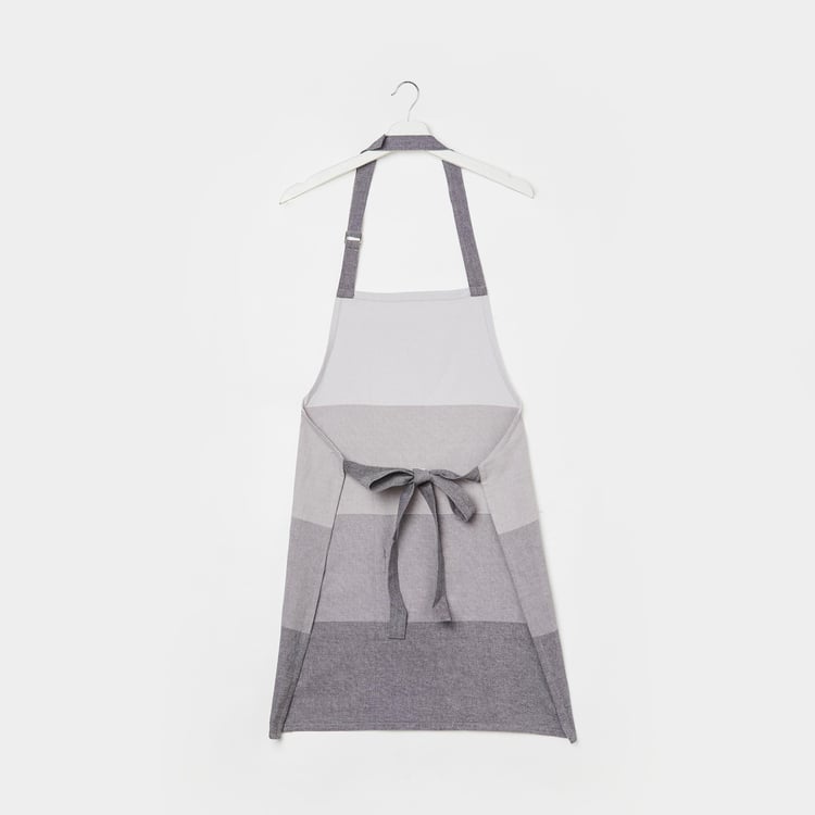 Medora Grey Printed Cotton Kitchen Apron