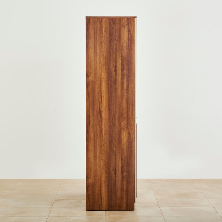 Serenity 3-Door Wardrobe with Mirror - Brown