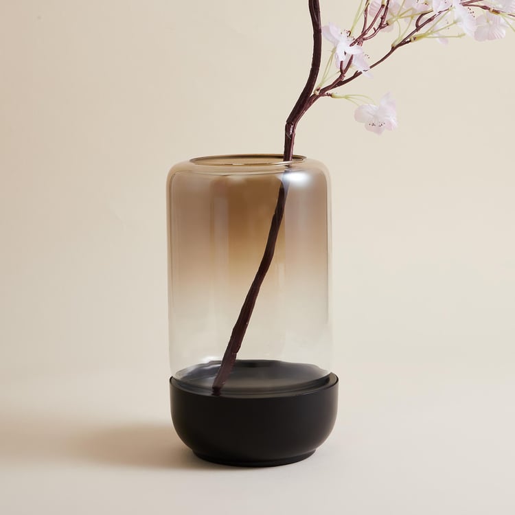 Splendid Glass Vase with Metal Holder