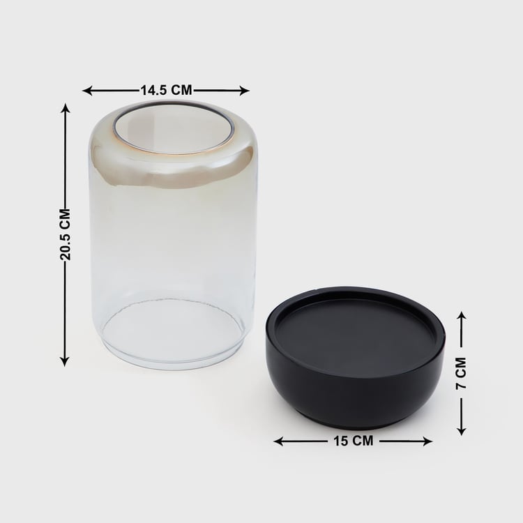Splendid Glass Vase with Metal Holder