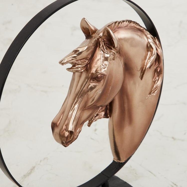 Jaguar Polyresin Horse Figurine