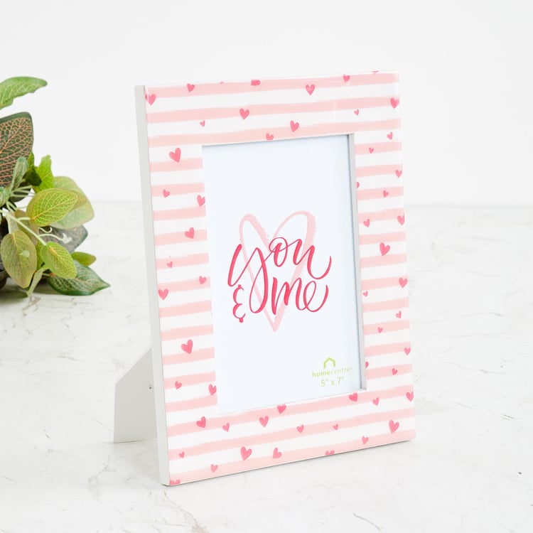 You Me Heart Red MDF Photo Frame - 12 x 17cm