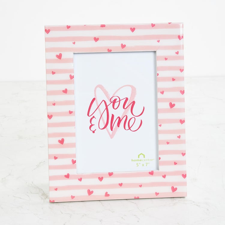 You Me Heart Red MDF Photo Frame - 12 x 17cm