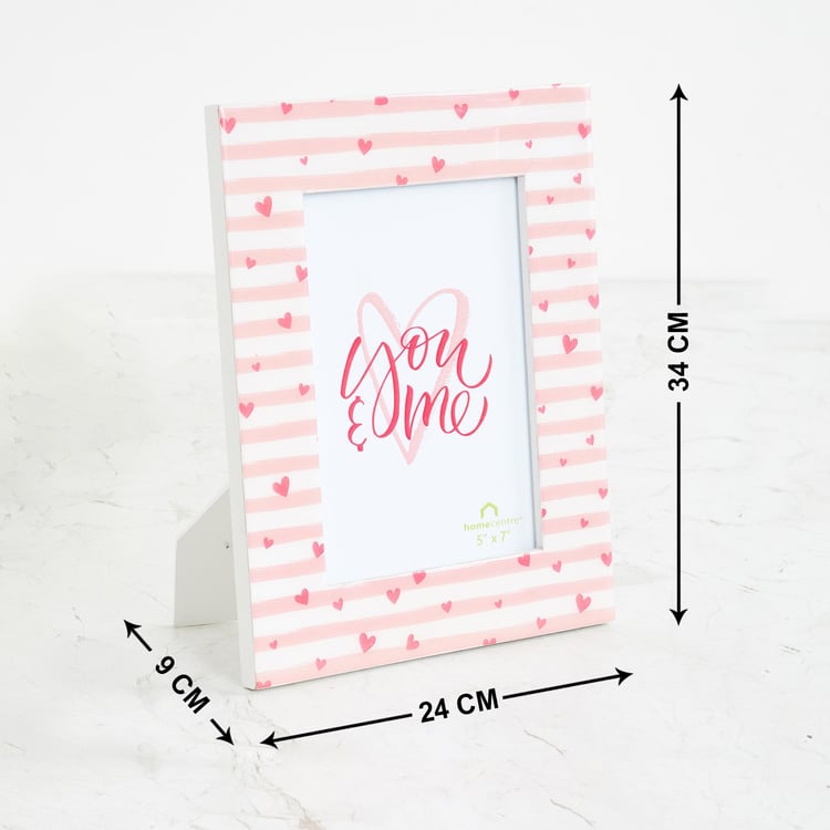 You Me Heart Red MDF Photo Frame - 12 x 17cm