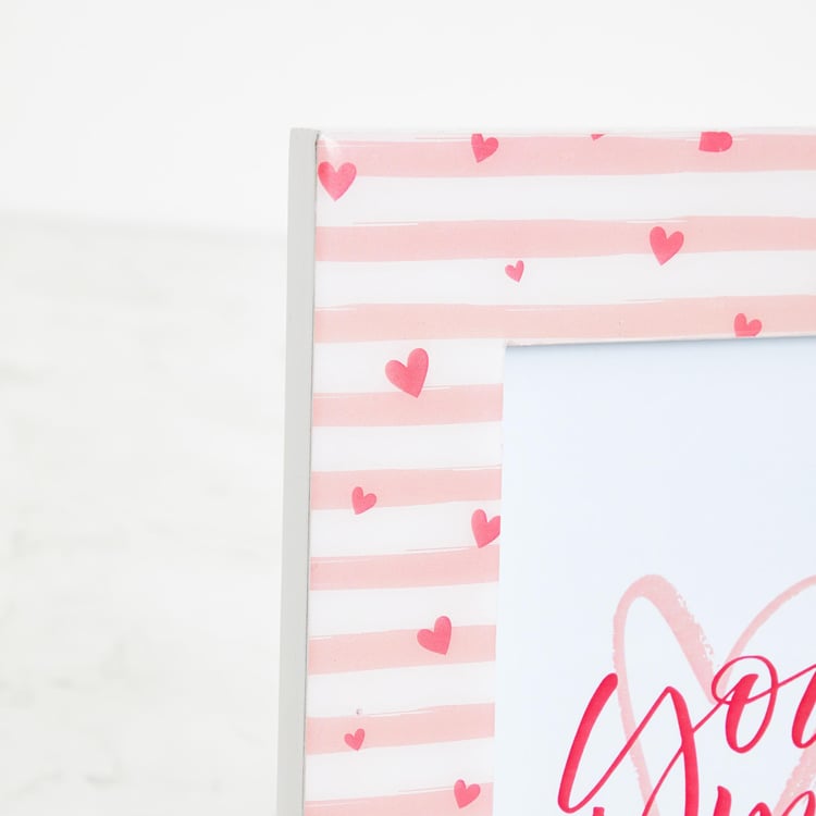 You Me Heart Red MDF Photo Frame - 12 x 17cm