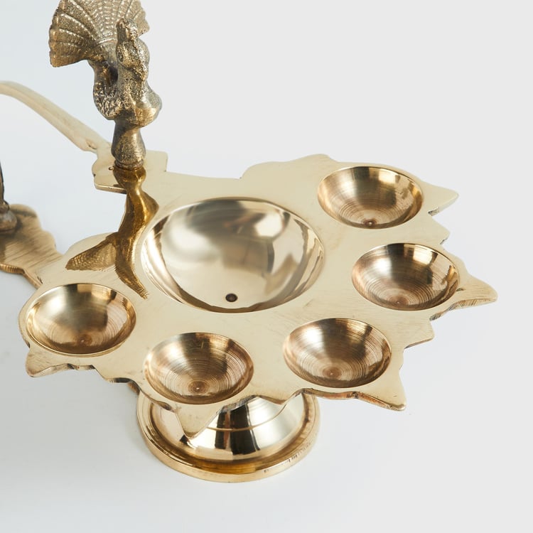 Upasana Metal Panchmukhi Diya