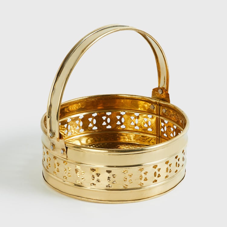 Upasana Metal Pooja Basket