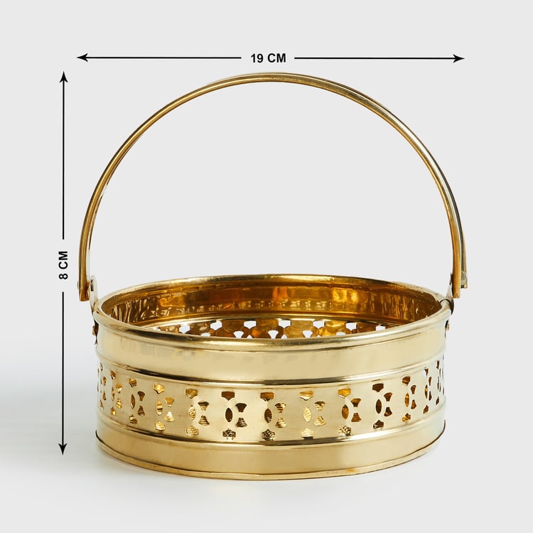 Upasana Metal Pooja Basket