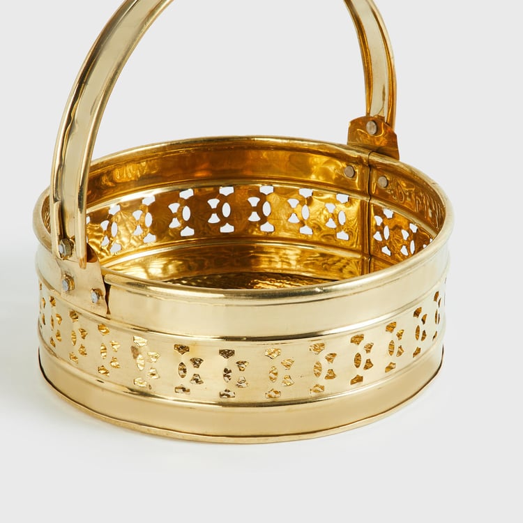 Upasana Metal Pooja Basket