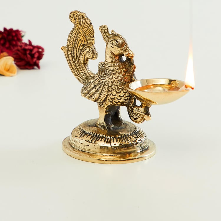 Upasana Metal Peacock Diya