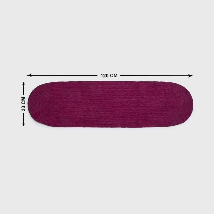 Colour Connect Purple Textured Table Runner- 33x120cm