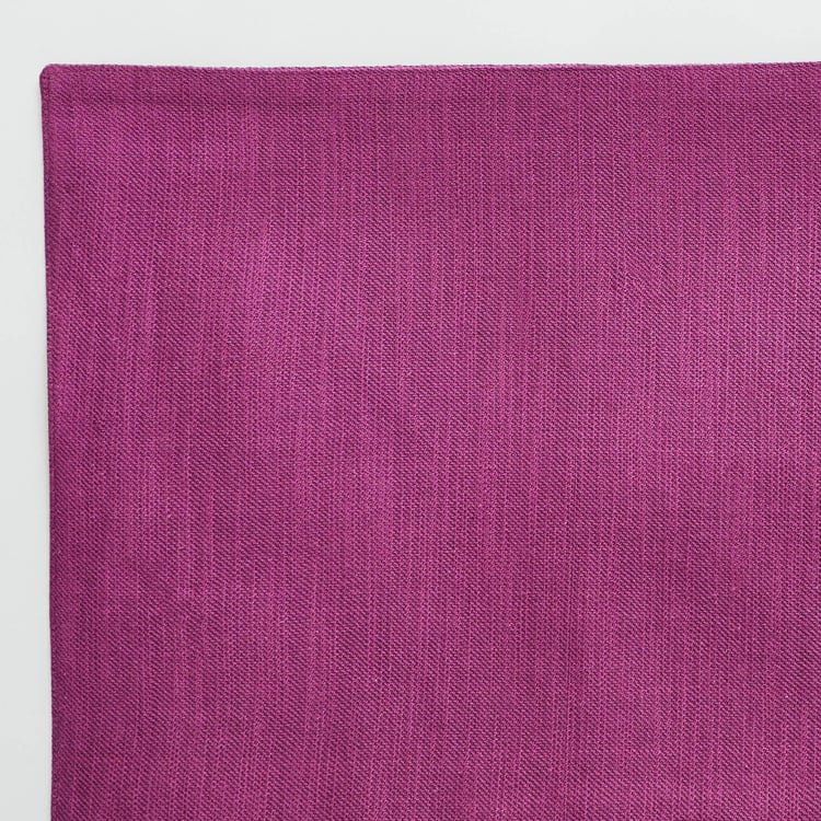 Colour Connect Purple Solid Cotton Table Runner - 33x120cm