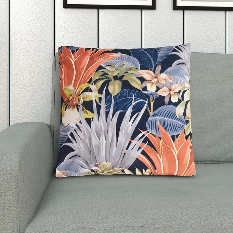 Brilliance Blue Printed Cushion Cover - 40x40cm