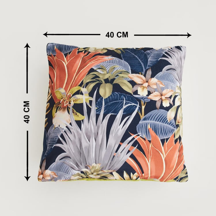 Brilliance Blue Printed Cushion Cover - 40x40cm
