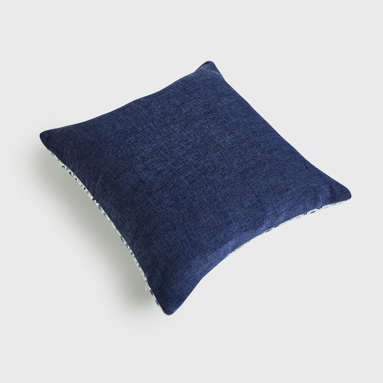 Moonlight White Embroidered Cushion Cover - 40x40cm