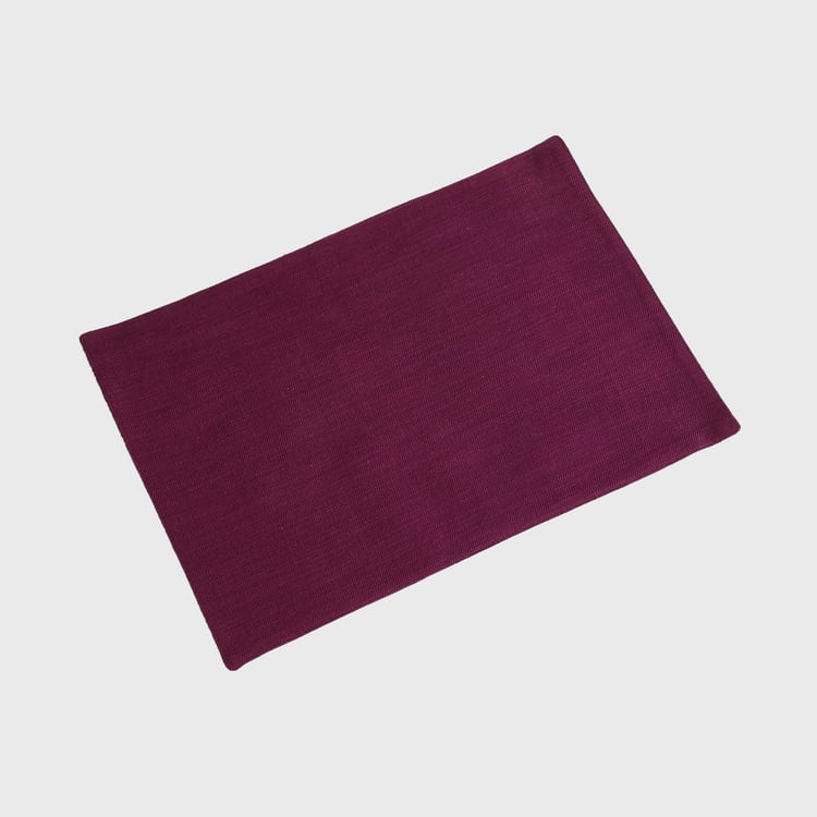 Colour Connect Purple Solid Cotton Placemat - 33 x 48 cm