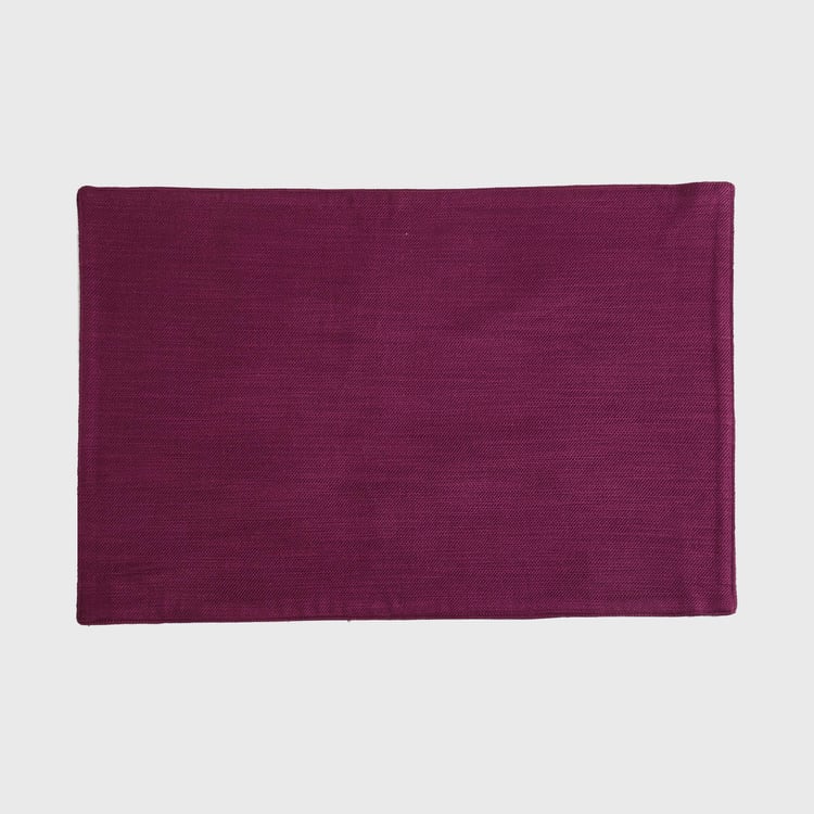 Colour Connect Purple Solid Cotton Placemat - 33 x 48 cm