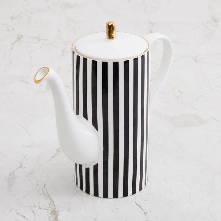 Andrey Charlie Bone China Striped Tea Pot - 1L