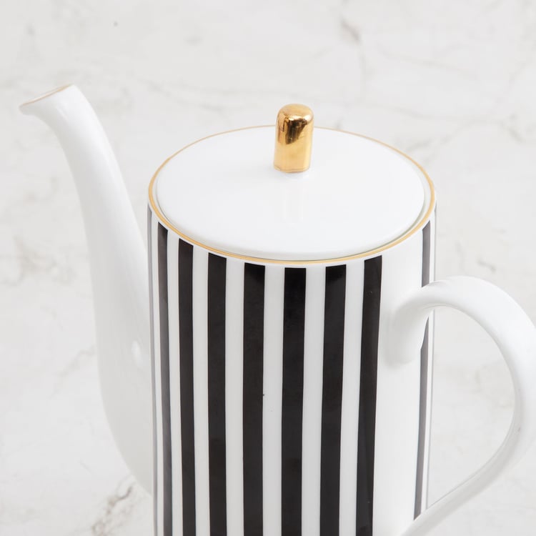 Andrey Charlie Bone China Striped Tea Pot - 1L