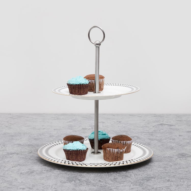 Buy Andrey Bone China Cake Stand from Home Centre at just INR 2399.0