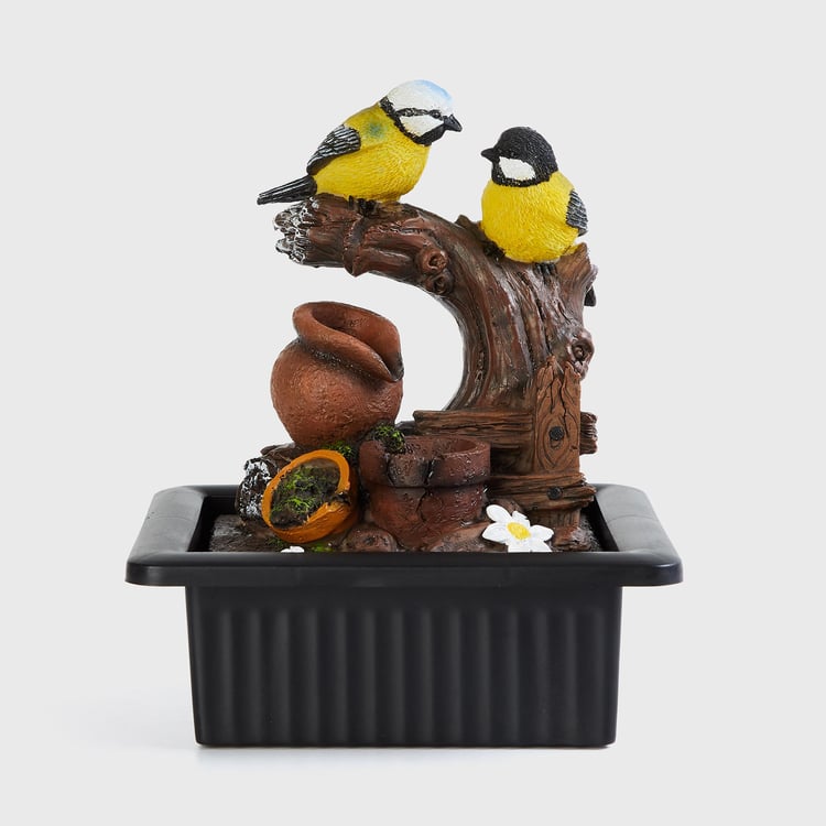 Corsica Cascade Polyresin Birds Fountain - 21x17x25cm