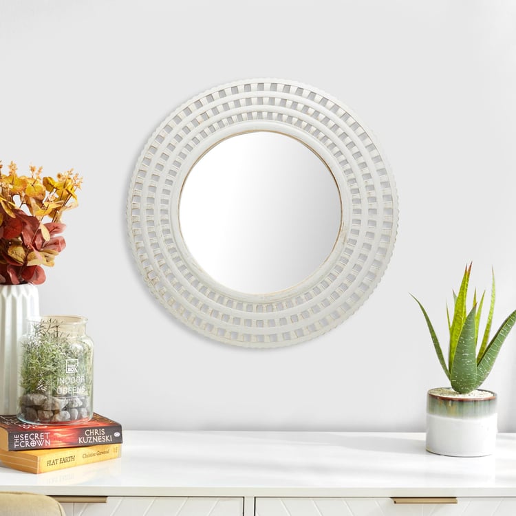 Corsica Reflection Round Decorative Mirror - 40.6cm