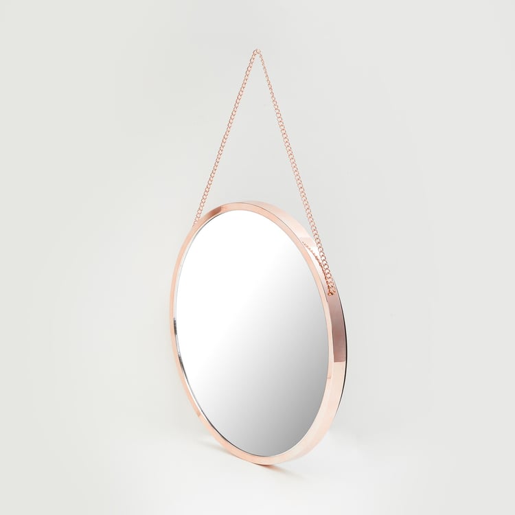 Corsica Reflection Metal Round Hanging Mirror - 30.5cm