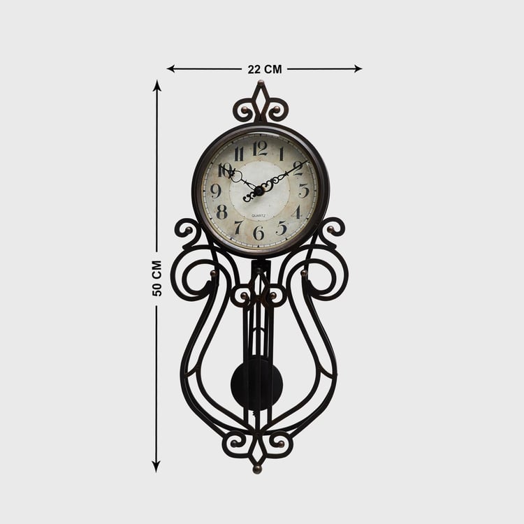 Corsica Telsa Pendulum Wall Clock - 50.5x23cm