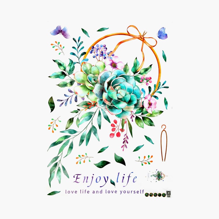 Corsica Slate Flower Wall Decal