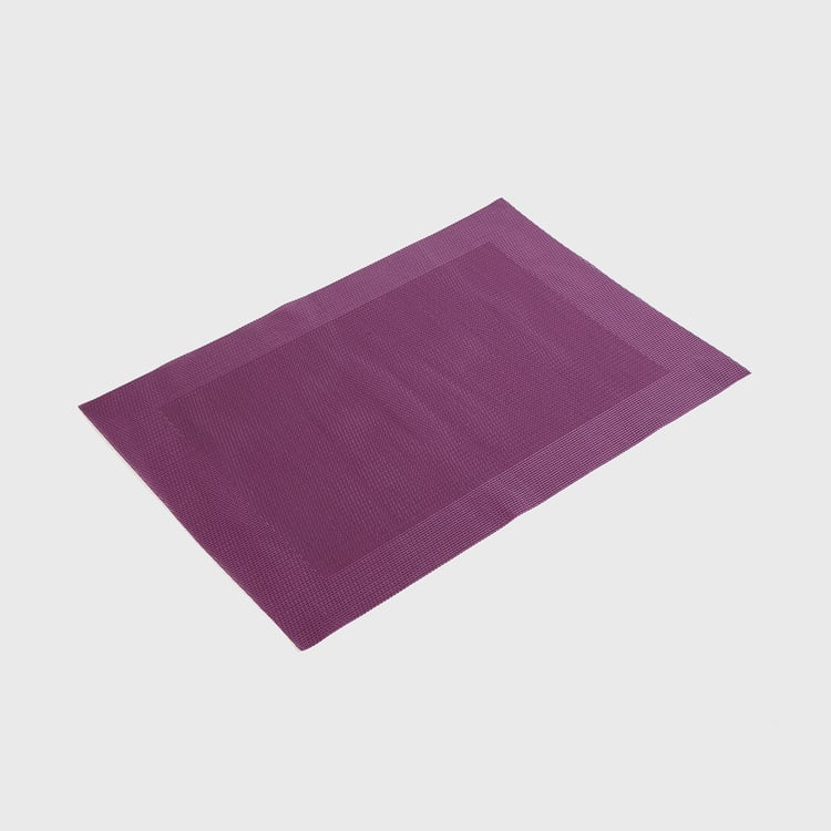 Colour Connect Purple Polypropylene Solid Placemat - Set of 6