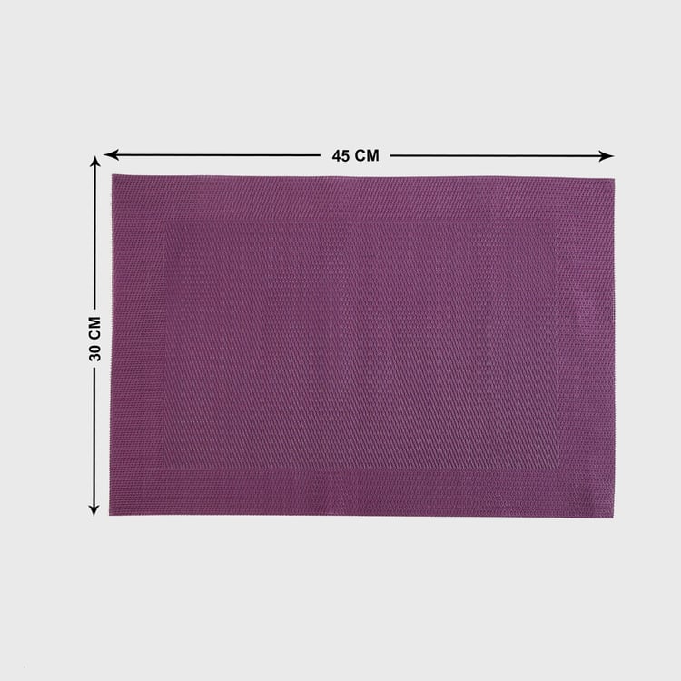 Colour Connect Purple Polypropylene Solid Placemat - Set of 6