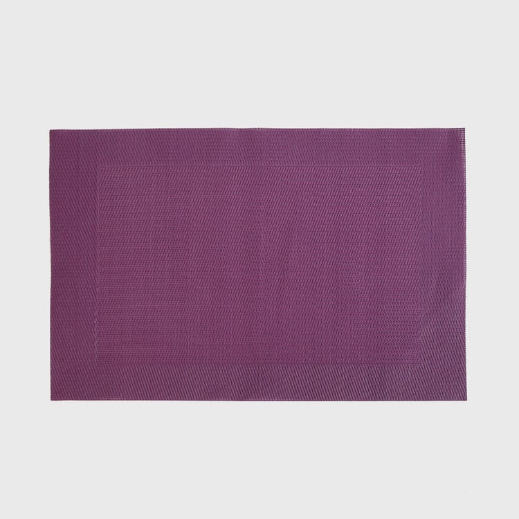 Colour Connect Purple Polypropylene Solid Placemat - Set of 6