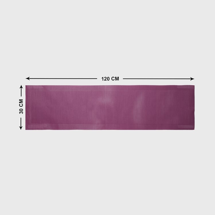 Colour Connect Purple Solid Table Runner - 30x120cm