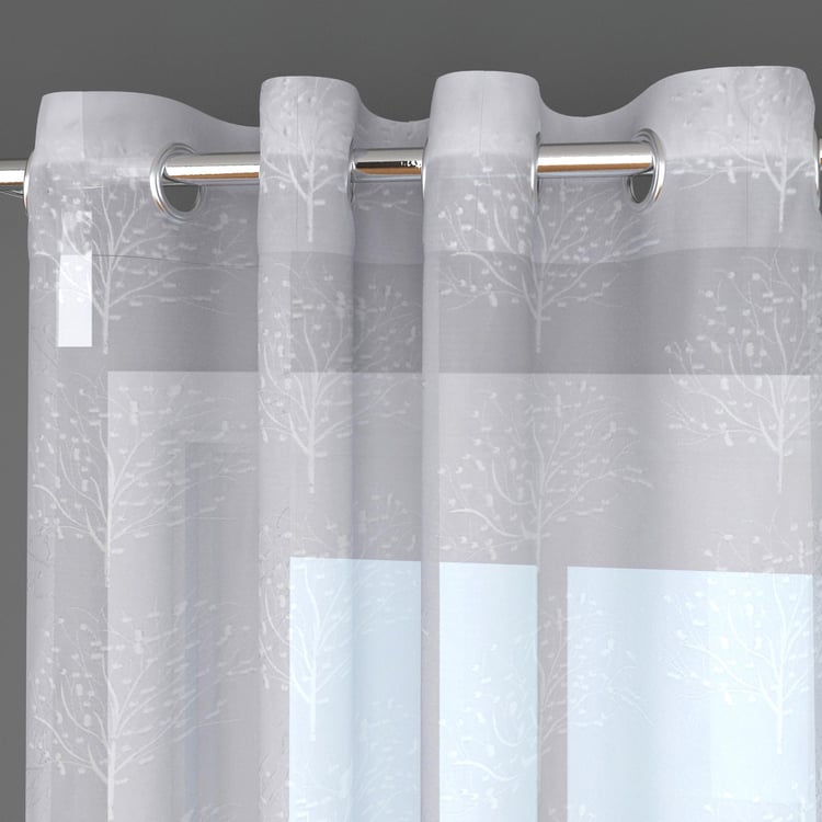 Crystal Set of 2 Printed Sheer Door Curtains