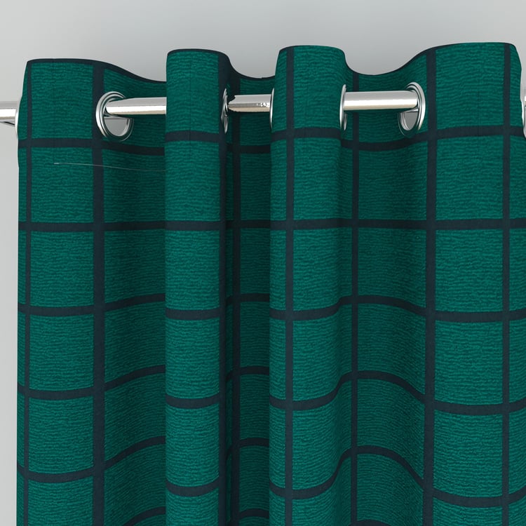 Medley Set of 2 Checked Semi-Blackout Door Curtains