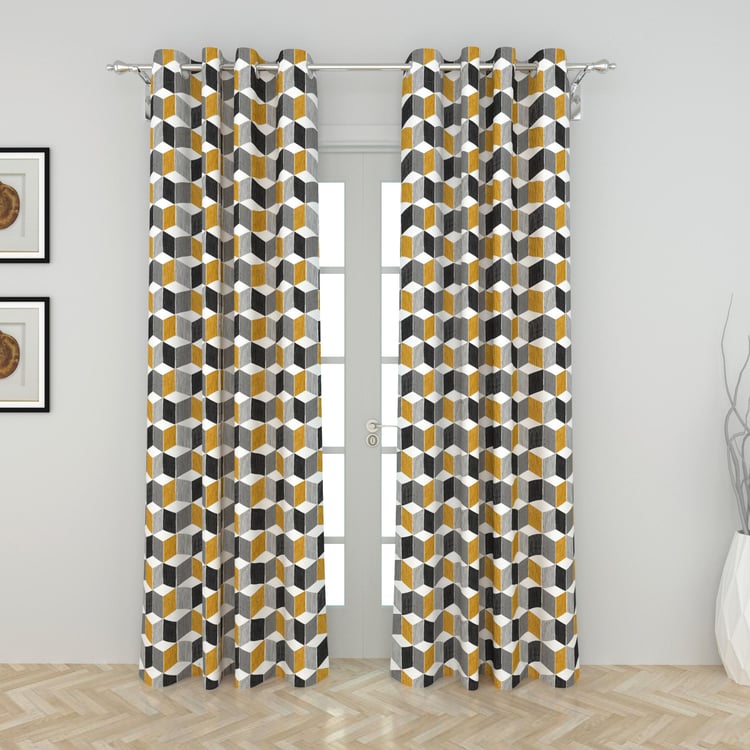 My Room Set of 2 Printed Semi-Blackout Door Curtains