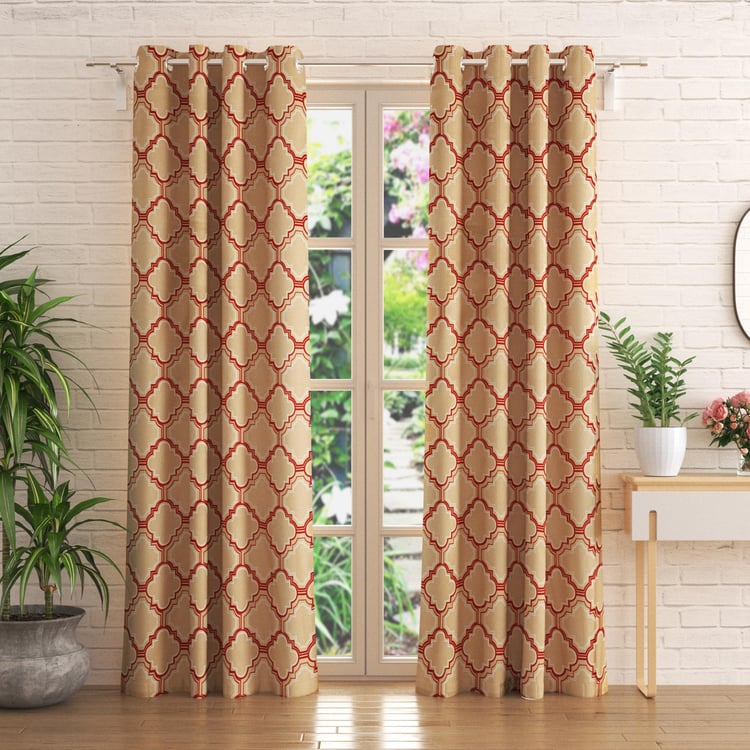 My Room Set of 2 Printed Semi-Blackout Door Curtains