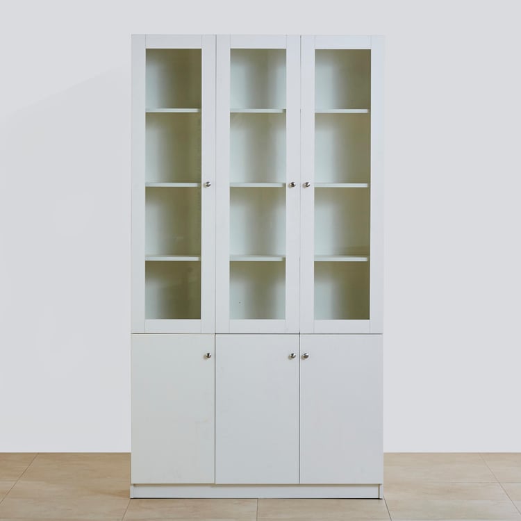 Reynan 3-Door Book Cabinet - White