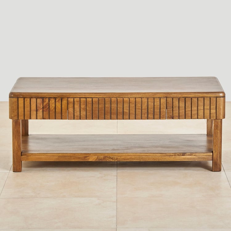Olivia Mango Wood Coffee Table - Brown