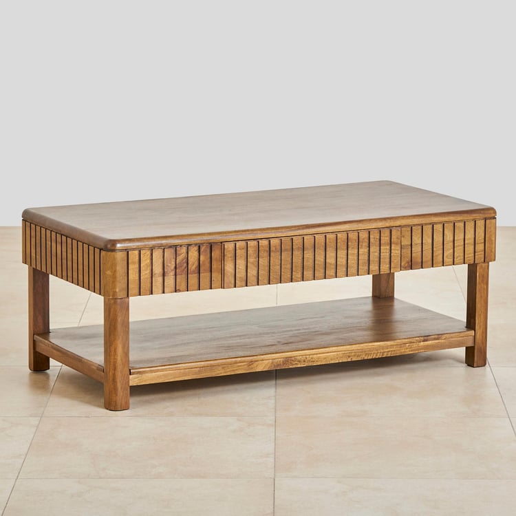 Olivia Mango Wood Coffee Table - Brown