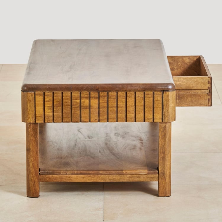 Olivia Mango Wood Coffee Table - Brown