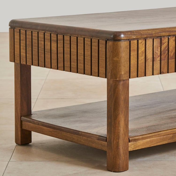 Olivia Mango Wood Coffee Table - Brown