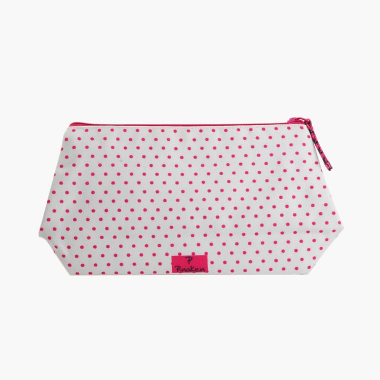 PINAKEN Flamingo Blush Multicolour Printed Cosmetic Bag