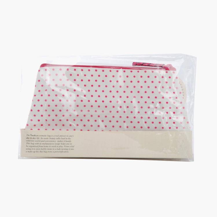 PINAKEN Flamingo Blush Multicolour Printed Cosmetic Bag