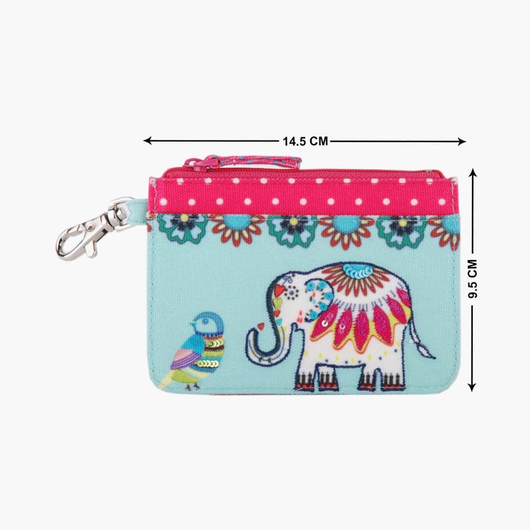 PINAKEN Jumbo Trunk Multicolour Printed Card Wallet
