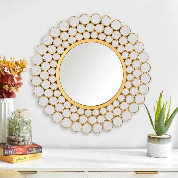 Corsica Reflection Round Decorative Mirror - 39cm