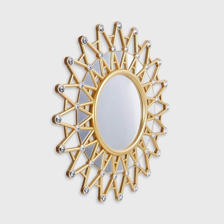 Corsica Reflection Metal Round Decorative Mirror - 45cm